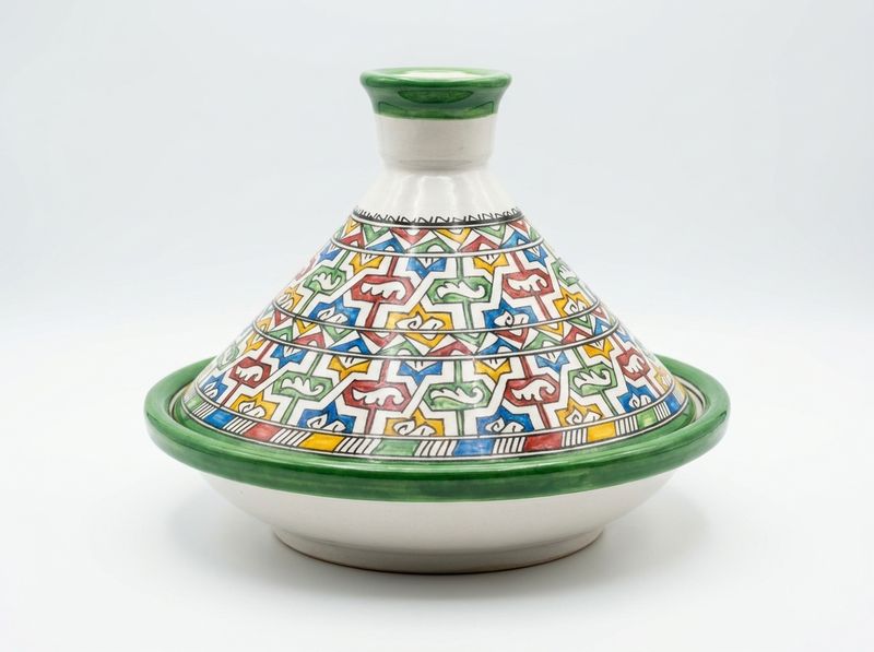 The "Fassi Mosaic" Hand-Painted Ceramic Tagine