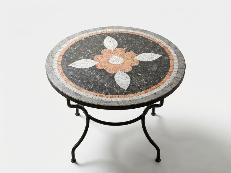 Amira Charcoal & Natural Clay Zellige Mosaic Tabletop