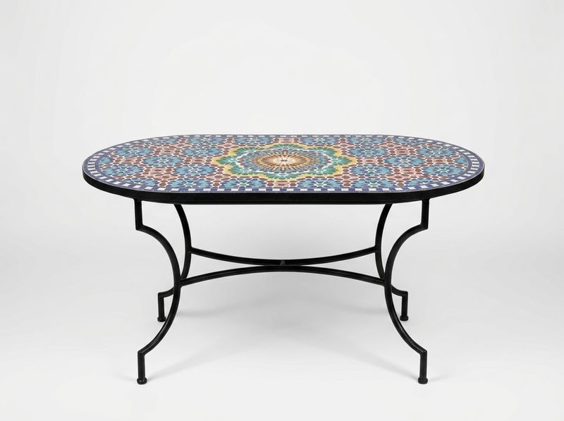 The Andalusian Star Oval Zellige Table