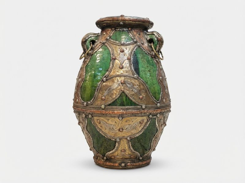 The Andalusian Emerald & Copper Urn