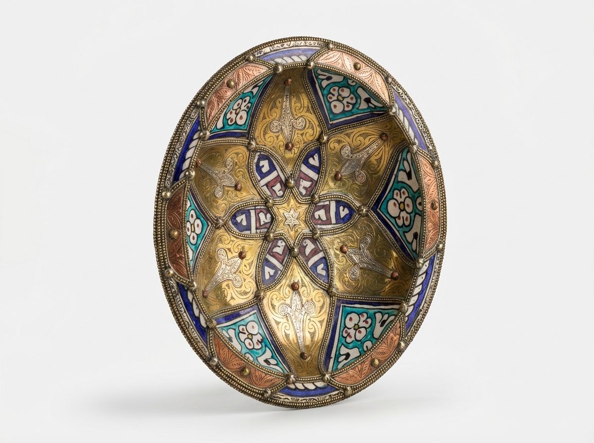 The Royal Fes Filigree & Enamel Centerpiece Bowl view 3