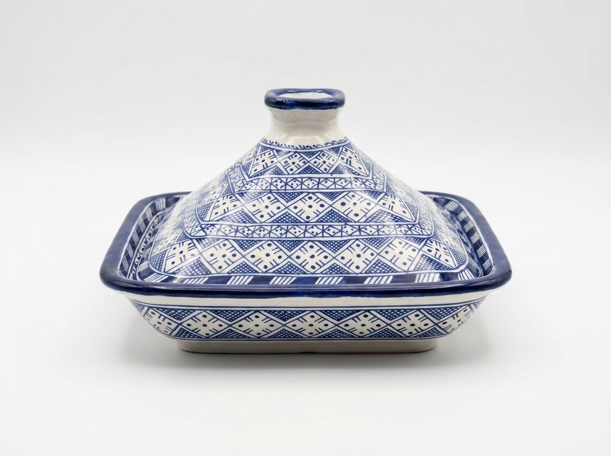 The Fassi Geometric Square Serving Tagine main view