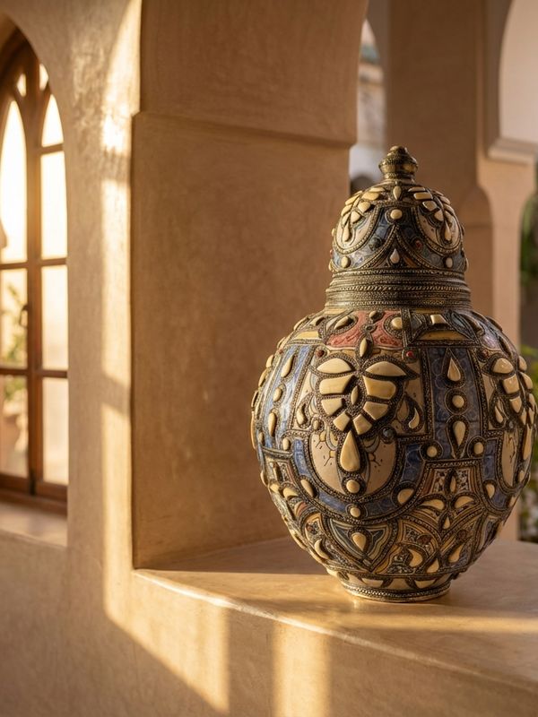 The Andalusian Legacy Lidded Urn