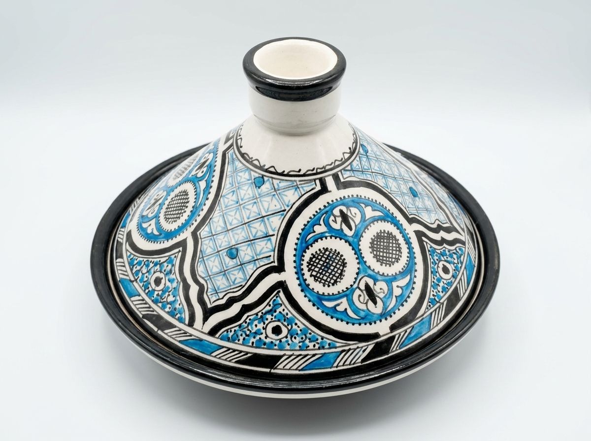The Azure Fez Ceramic Serving Tagine view 2
