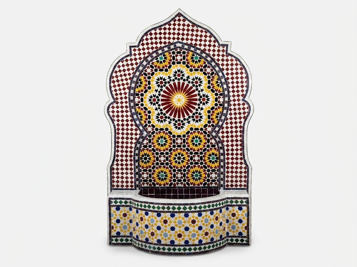 The Andalusian Star: Grand Zellij Mosaic Fountain main view