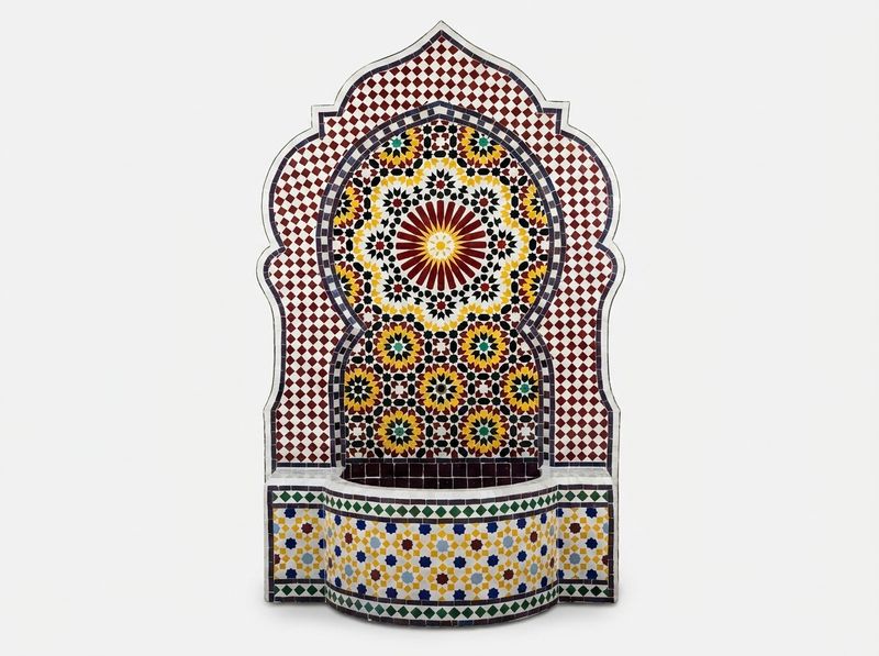 The Andalusian Star: Grand Zellij Mosaic Fountain