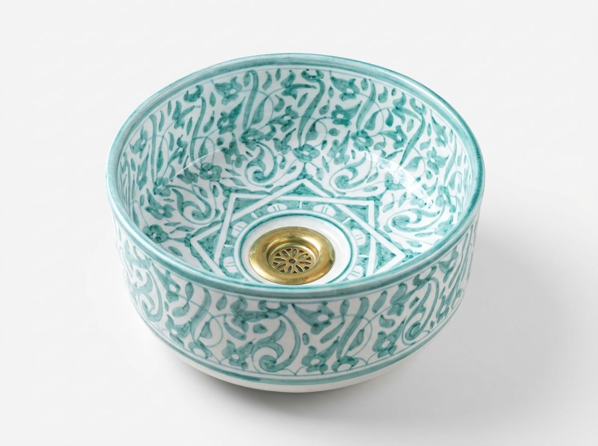 The Jardin Majorelle Ceramic Vessel Sink view 2