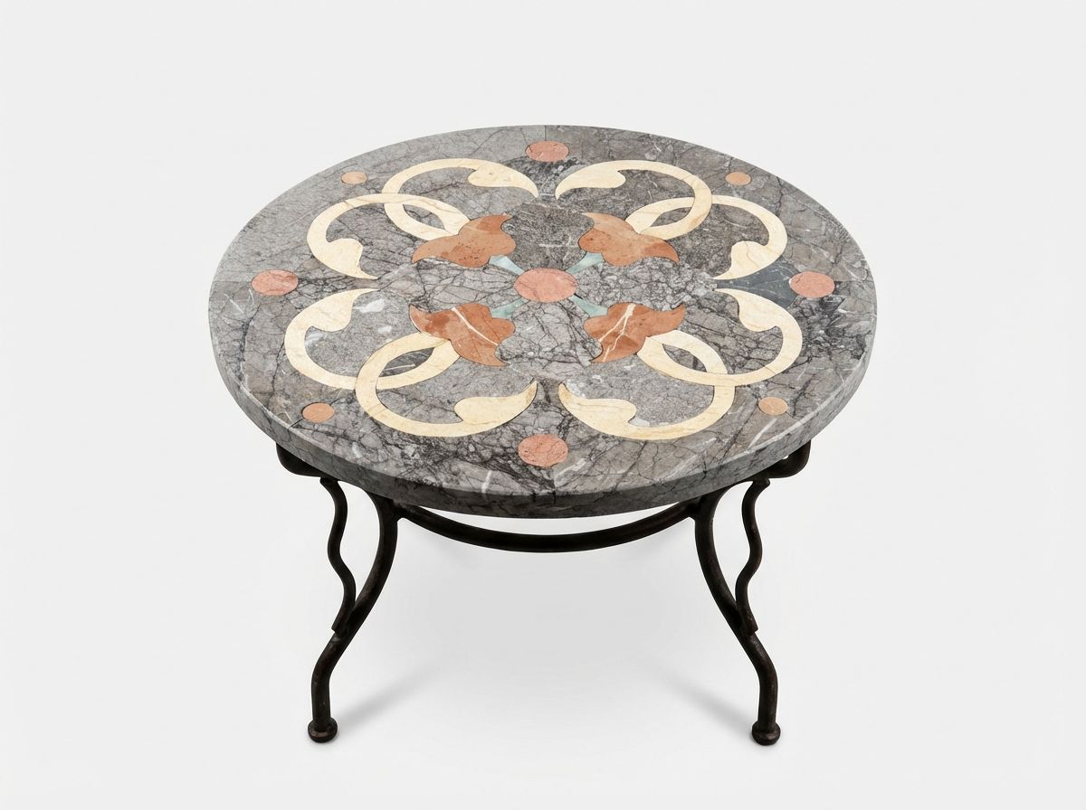 The Volubilis Marble Inlay Table view 3