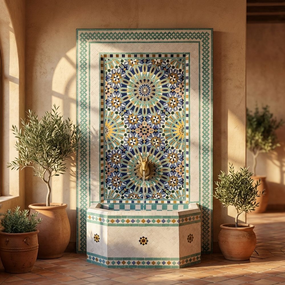 The Fez Starburst Zellige Fountain