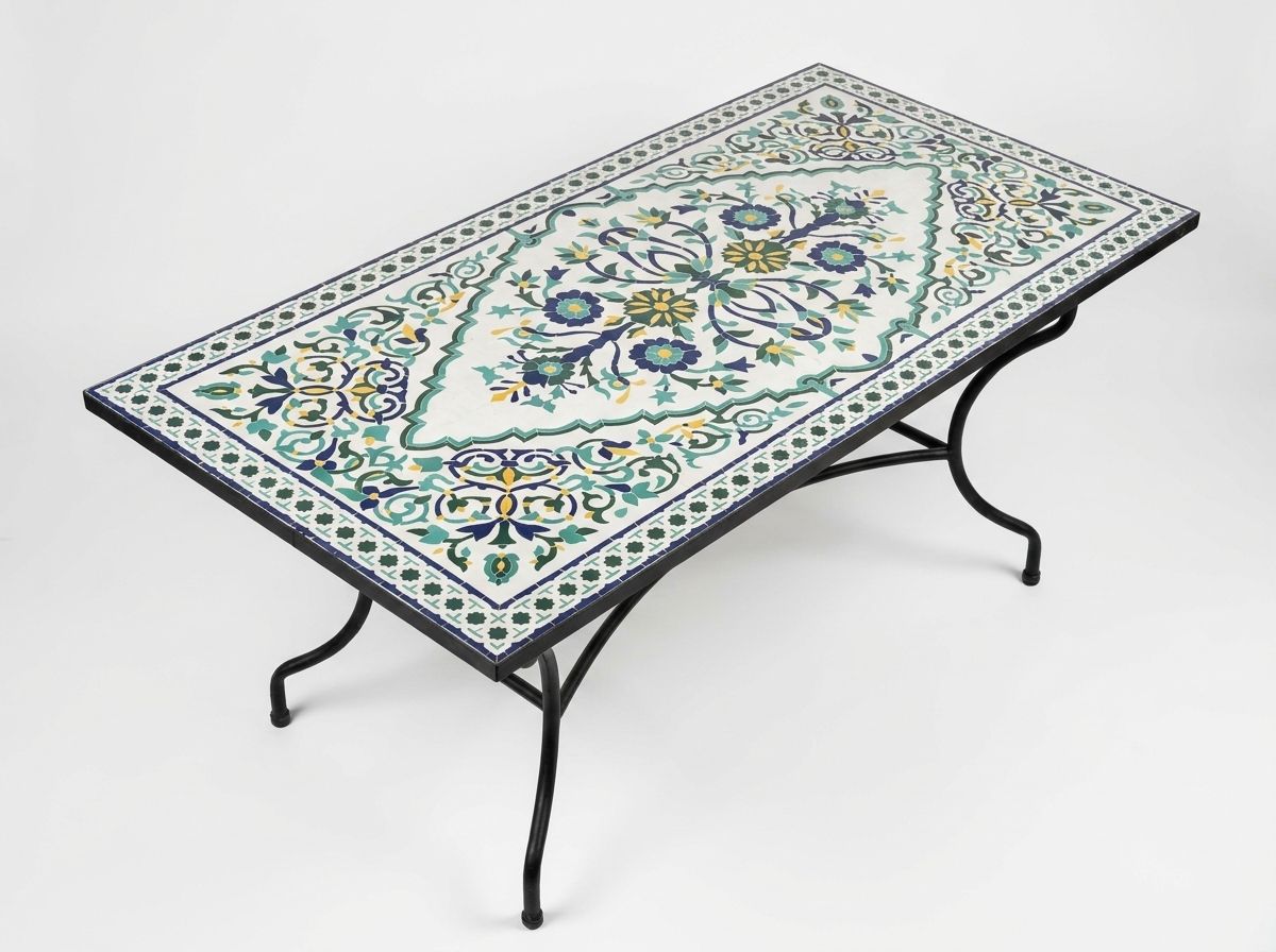 The Andalusian Garden: Fes Zellige Dining Table view 2