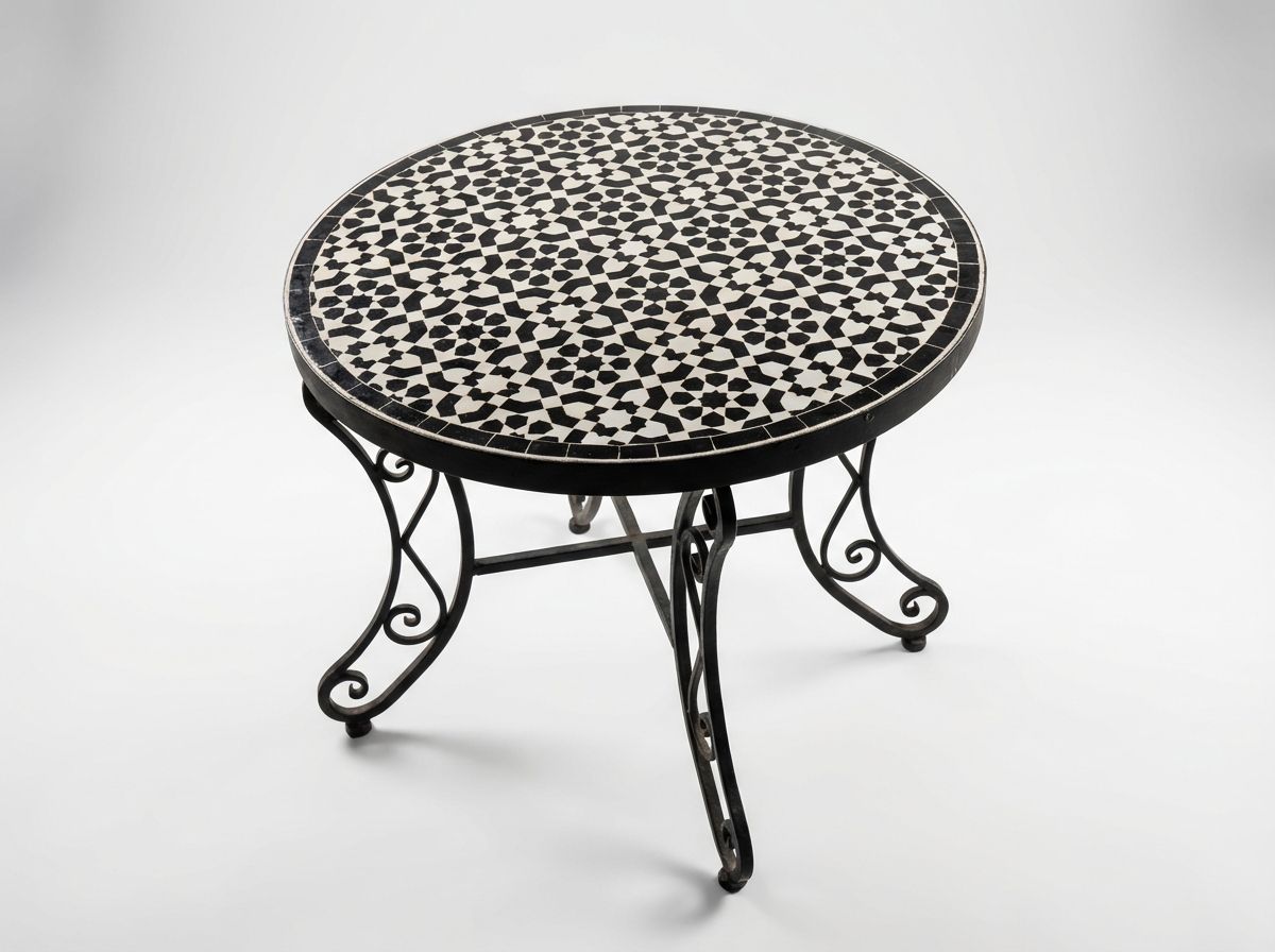 The 'Fassi Star' Monochrome Zellige Tabletop view 3