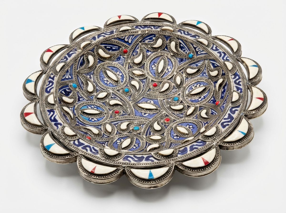 The Azure & Ivory Filigree Medallion view 3