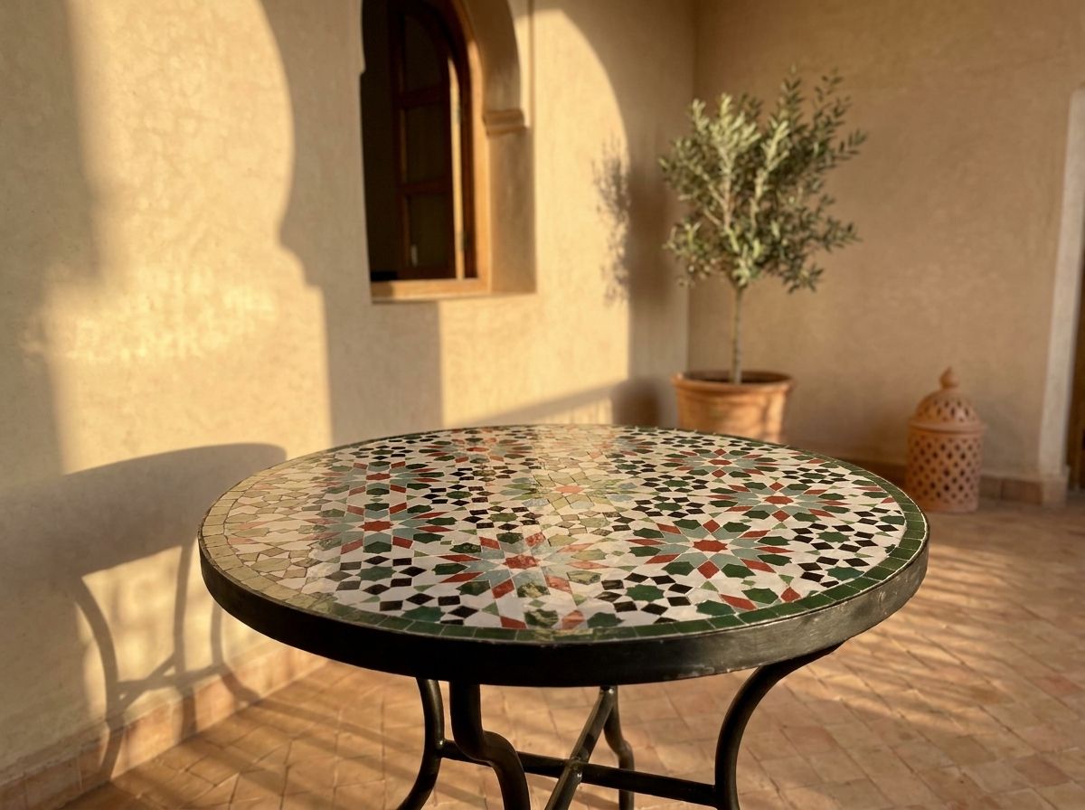The 'Andalusian Star' Zellige Bistro Table view 3