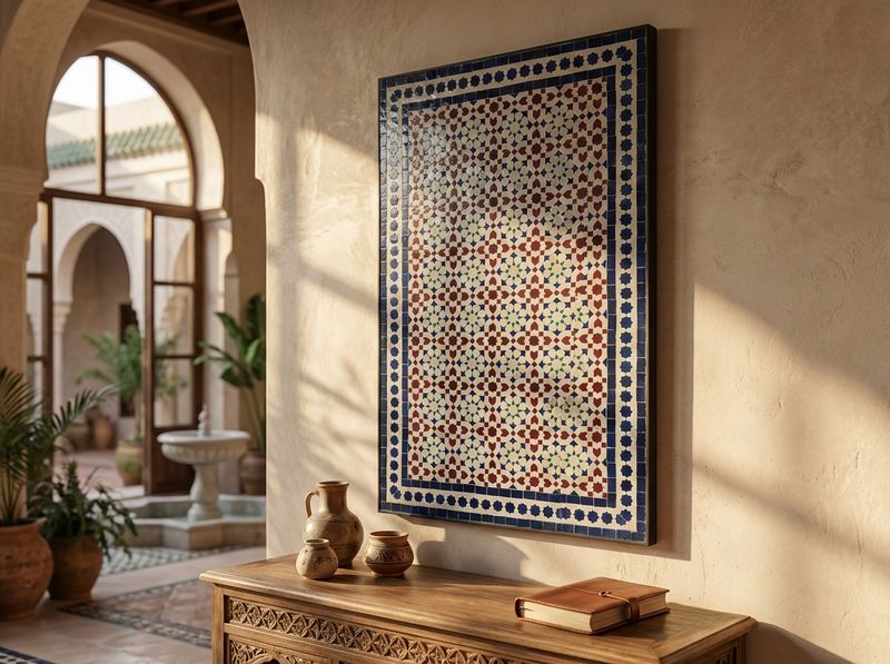 Andalusian Star: Large Zellige Wall Panel detail