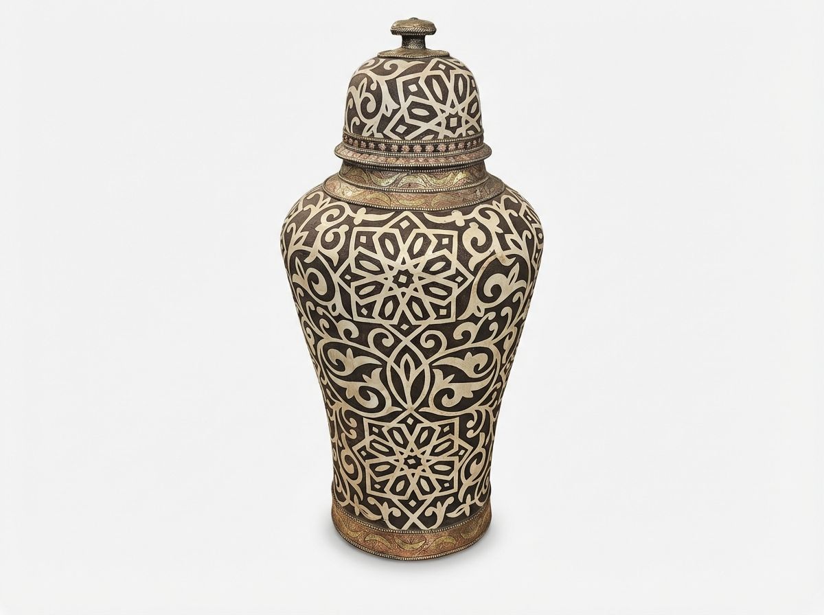 The Atlas Geometric Lidded Urn view 3