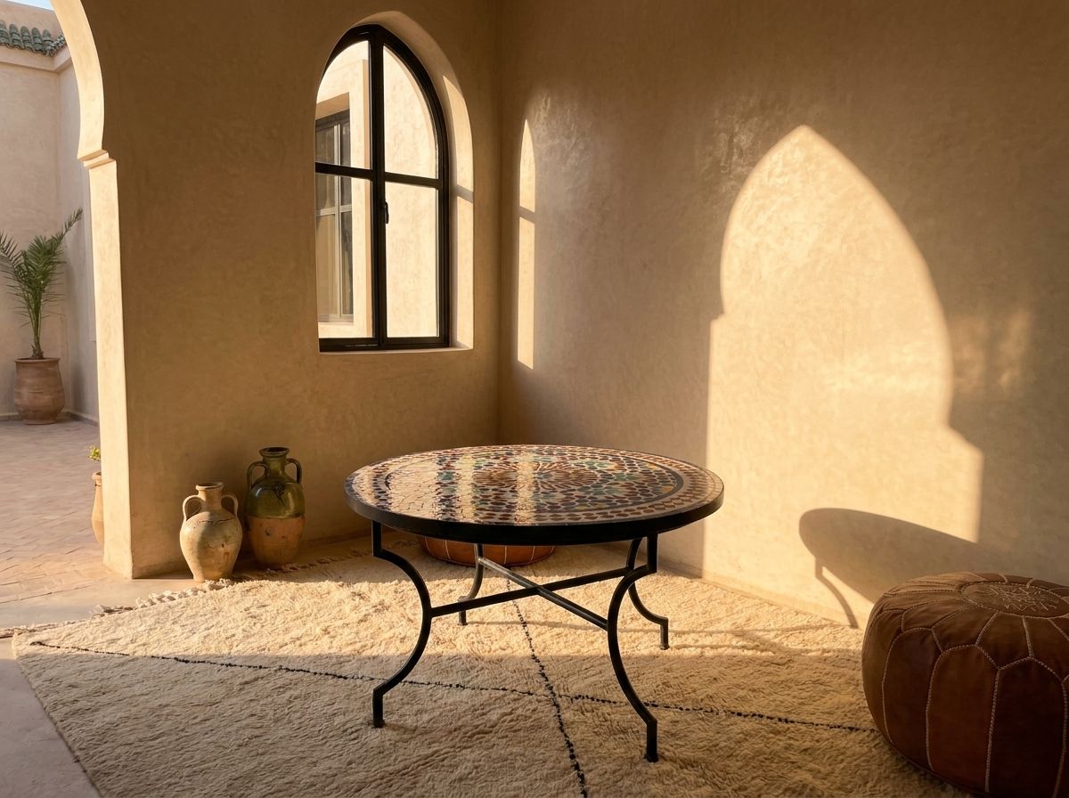 "L'Étoile de Fès" Zellige Bistro Tabletop view 3