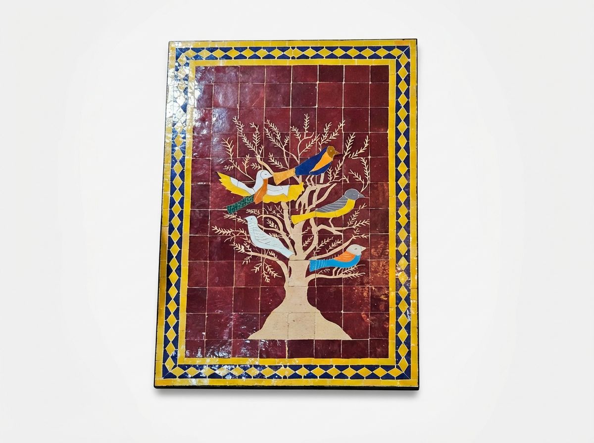The Andalusian Garden: Zellige Tree of Life Mosaic Panel view 2