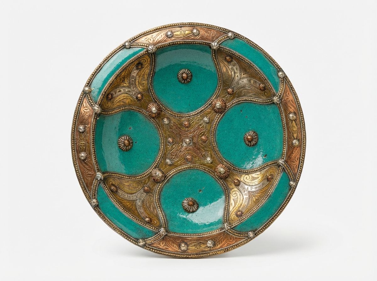 The Fez Azure & Brass Ceremonial Wall Charger view 2