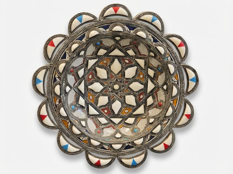 The Zahra Filigree & Bone Inlay Wall Charger
