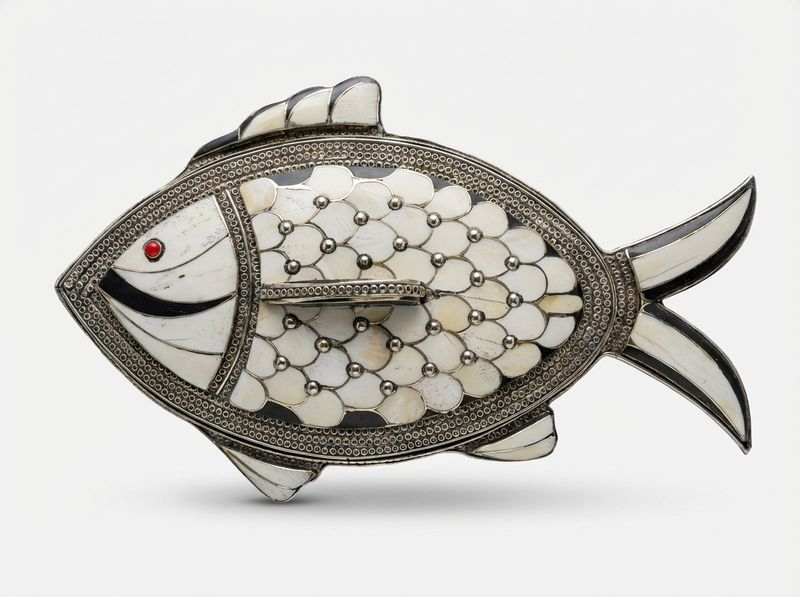 The Essaouira Silver & Bone Inlay Fish Box