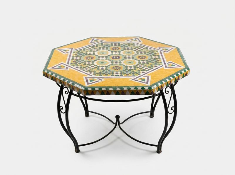 Lumière d'Or: Octagonal Zellige Mosaic Table