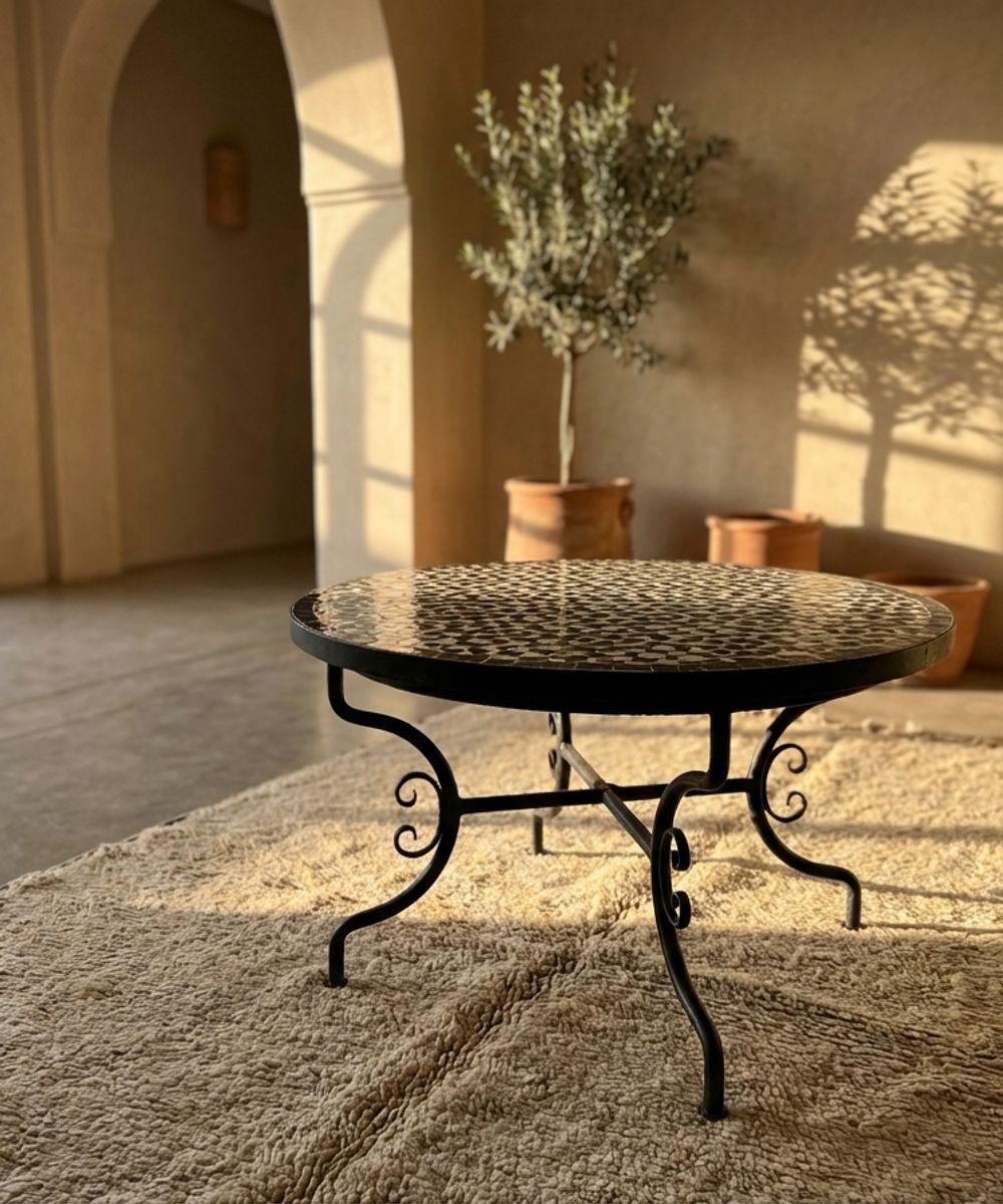 The 'Fassi Star' Monochrome Zellige Tabletop