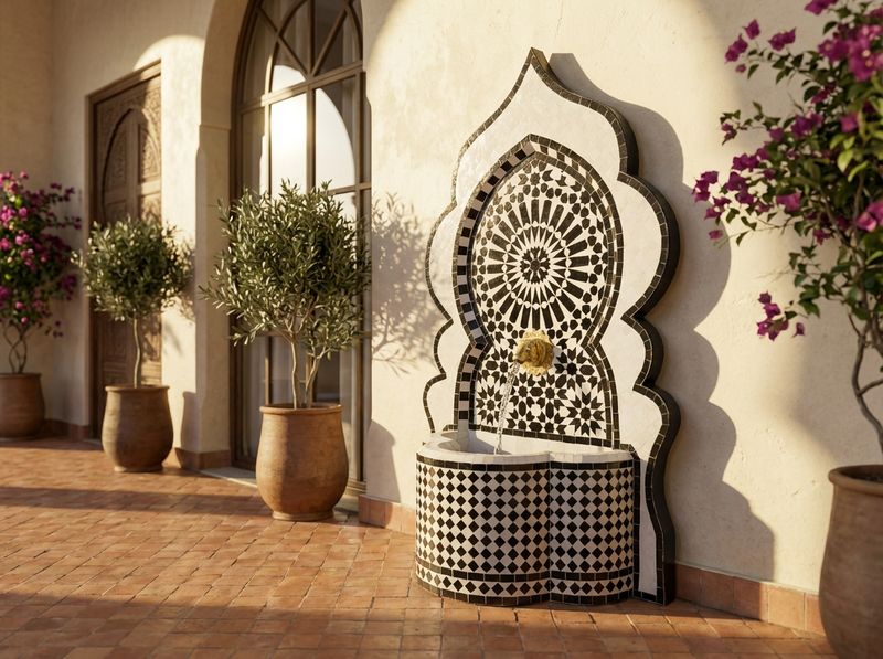 The Midnight Star Zellige Fountain detail