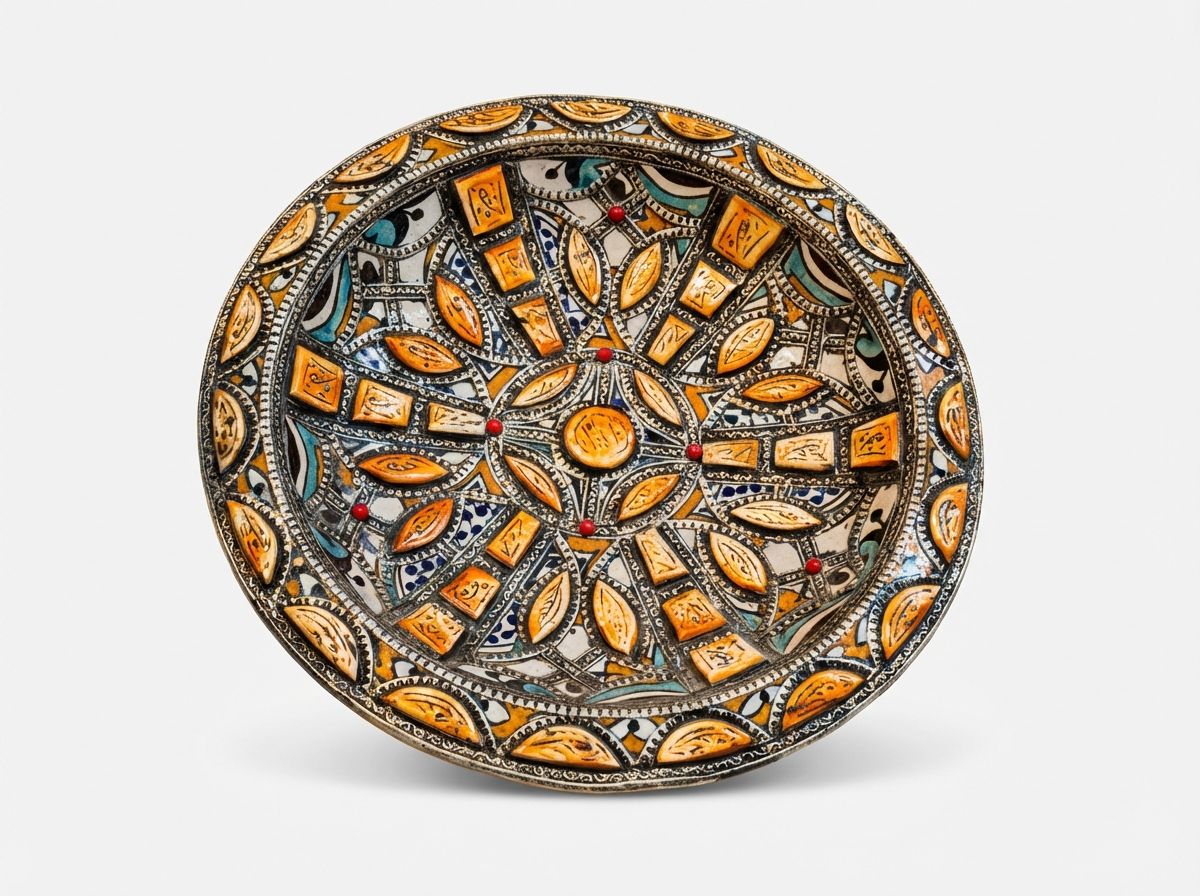 The "Amira" Sunburst Damascene Plate view 3