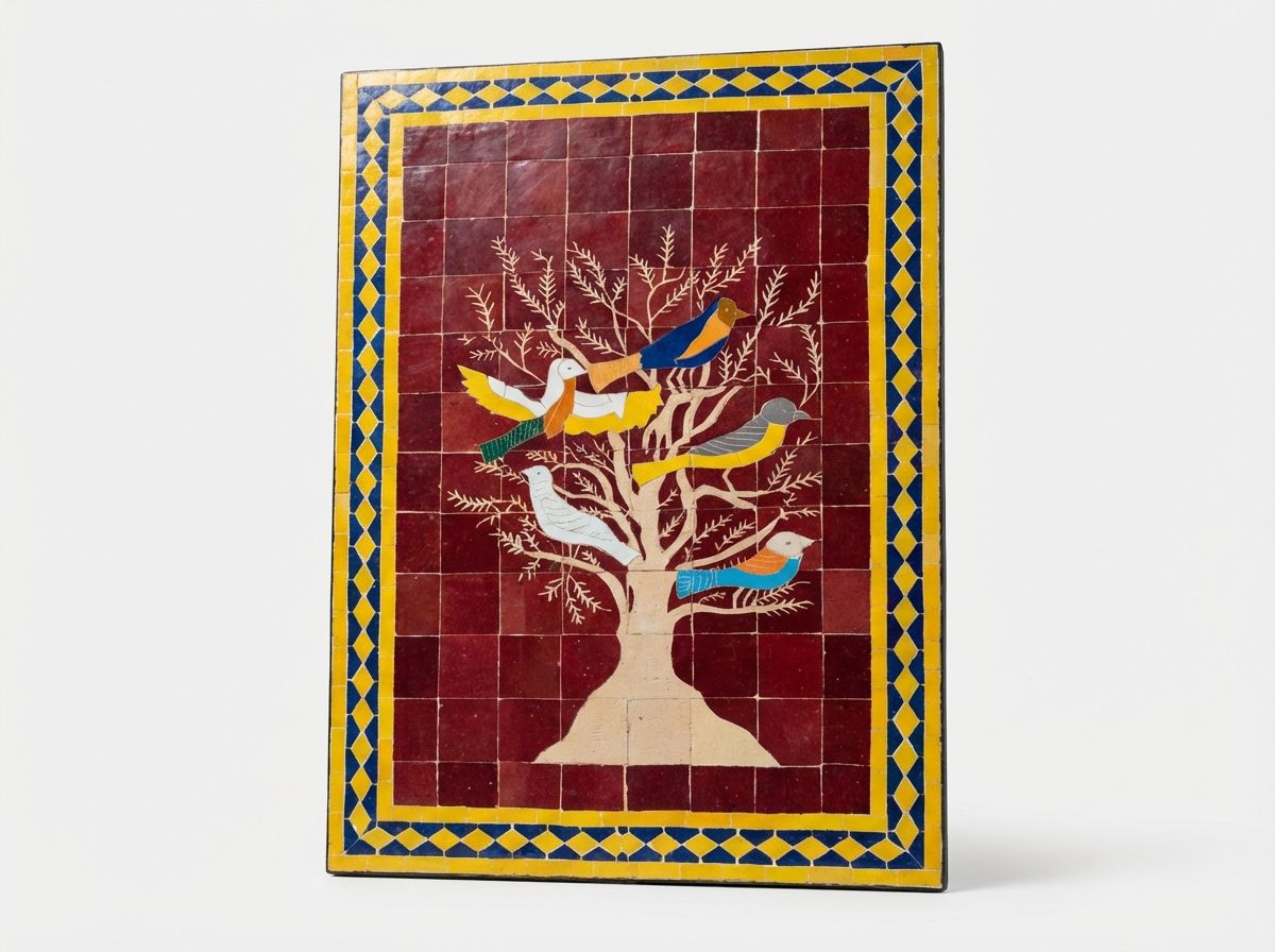 The Andalusian Garden: Zellige Tree of Life Mosaic Panel view 3