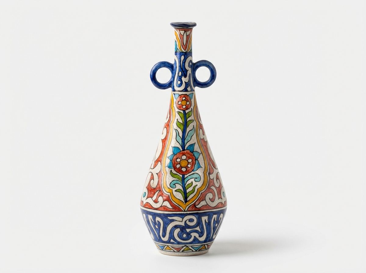 The Fassi Floral & Arabesque Pilgrim Vase view 2