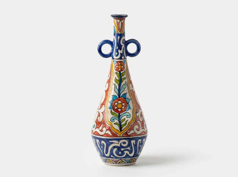 The Fassi Floral & Arabesque Pilgrim Vase