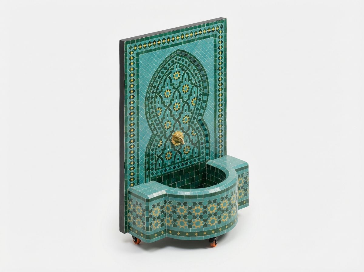 The Fes Emerald Zellige Fountain view 3