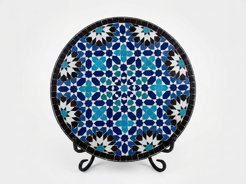 Azure Starburst Moroccan Zellige Tabletop