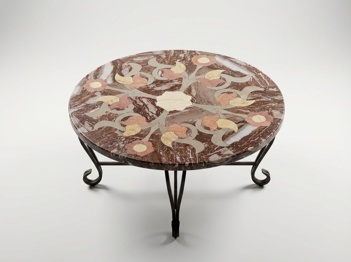 Zahra Atlas Stone Mosaic Tabletop view 3