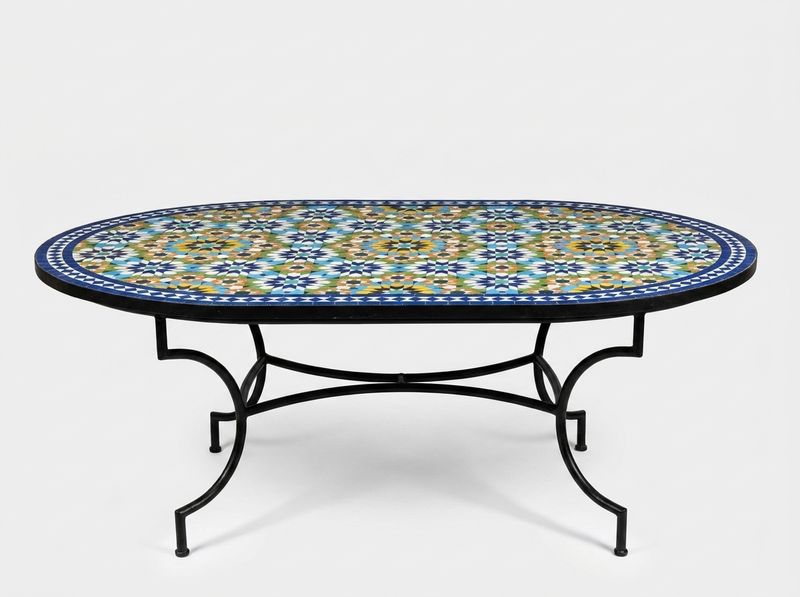 The Andalusian Star Oval Zellige Table Top