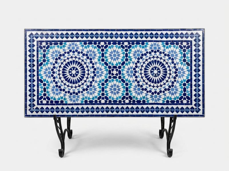 The Chefchaouen Azure Zellige Dining Table