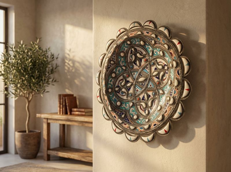 The Safi Starburst Filigree Platter detail