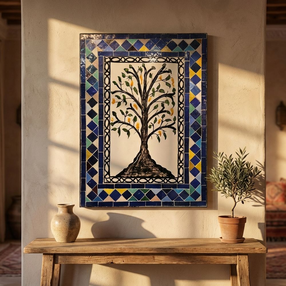 Jardin de Fes: The Zellige Tree of Life Panel