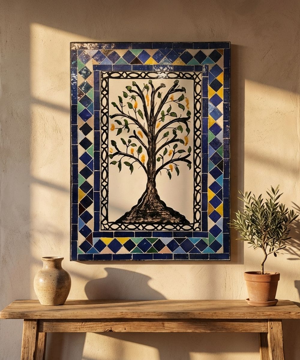 Jardin de Fes: The Zellige Tree of Life Panel