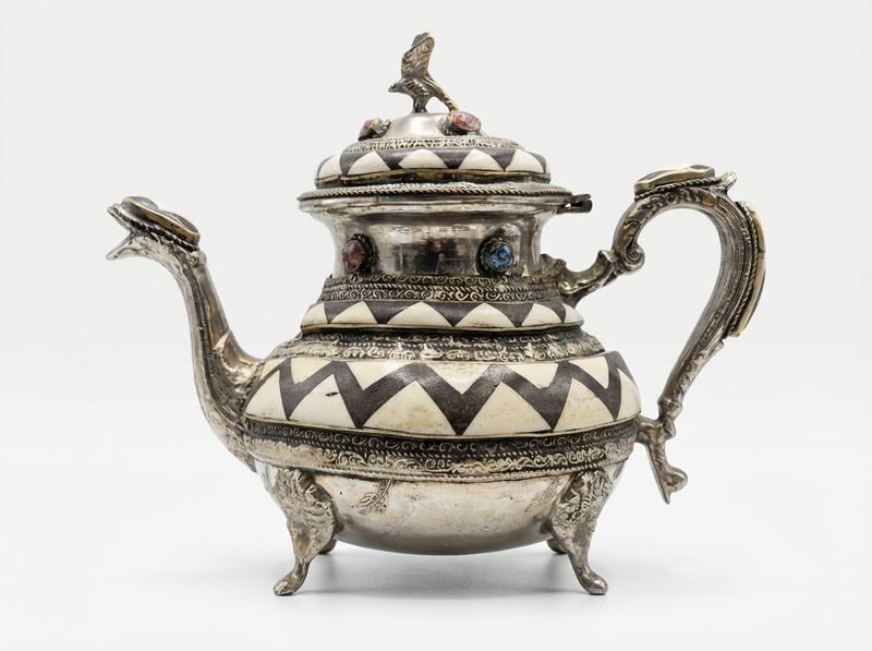 The Atlas Silver & Bone Inlay Ceremonial Teapot
