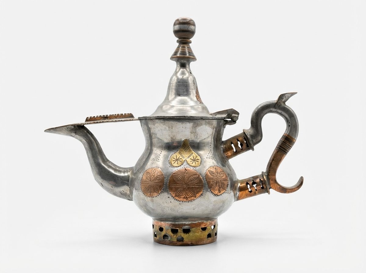 The 'Amira' Mixed Metal Decorative Teapot view 2