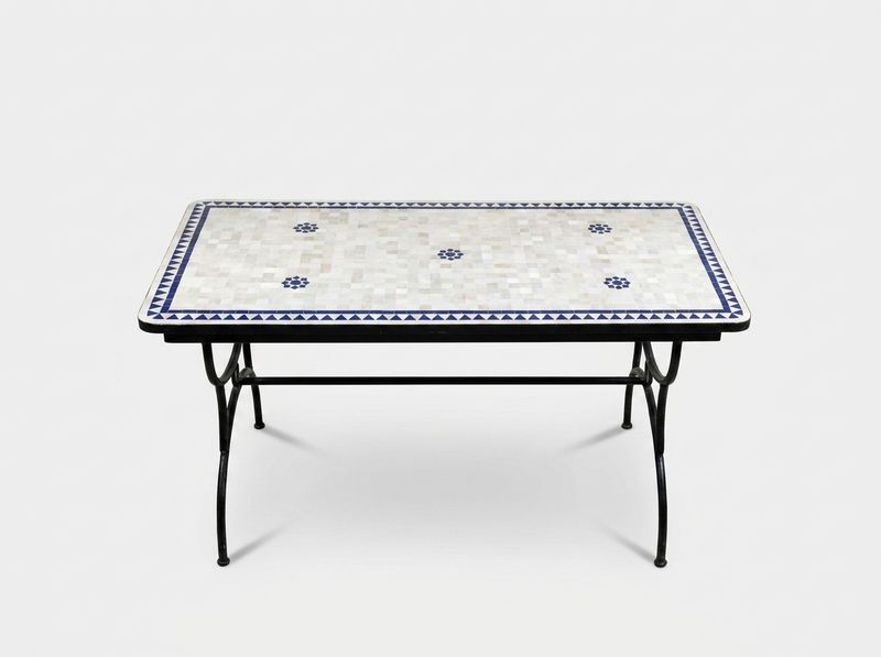 The Chefchaouen Star Zellige Table