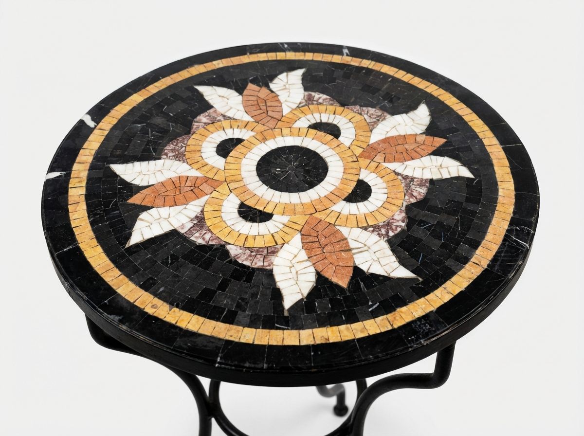 The Zahra Stone Mosaic Bistro Table view 3