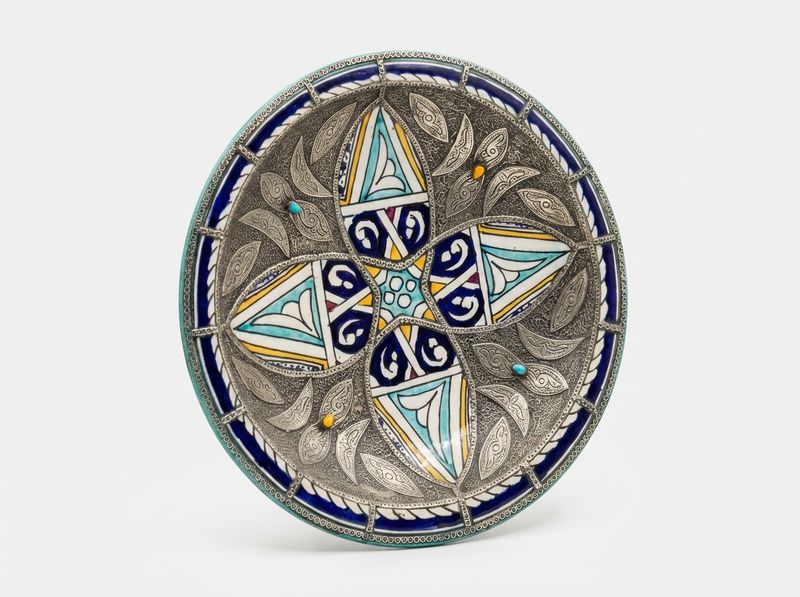 The Zahra Silvered Enamel Bowl