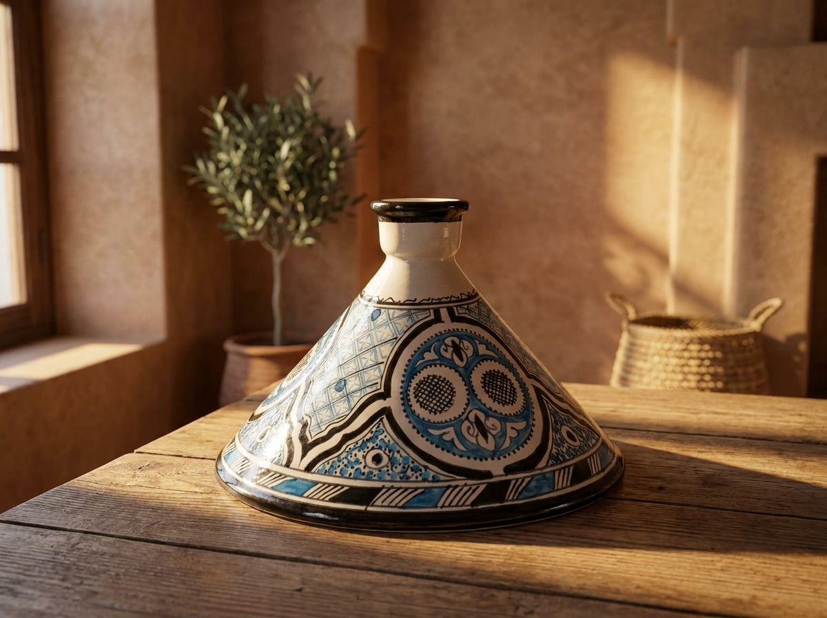 Safi Azure Arabesque Tagine view 3