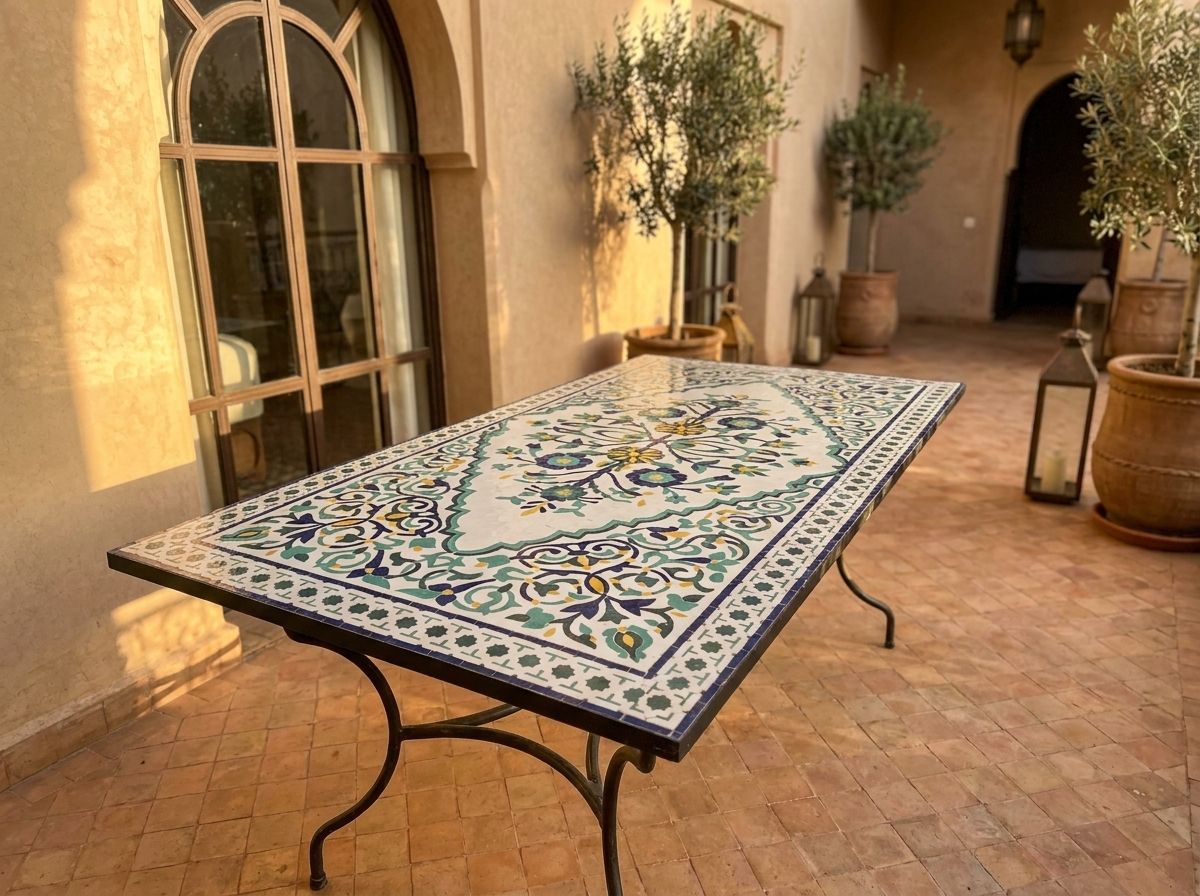 The Andalusian Garden Zellige Dining Table view 3