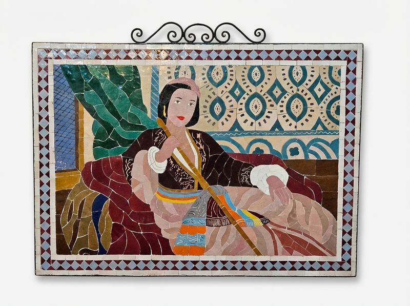 The Andalusian Flute Player Zellige Panel