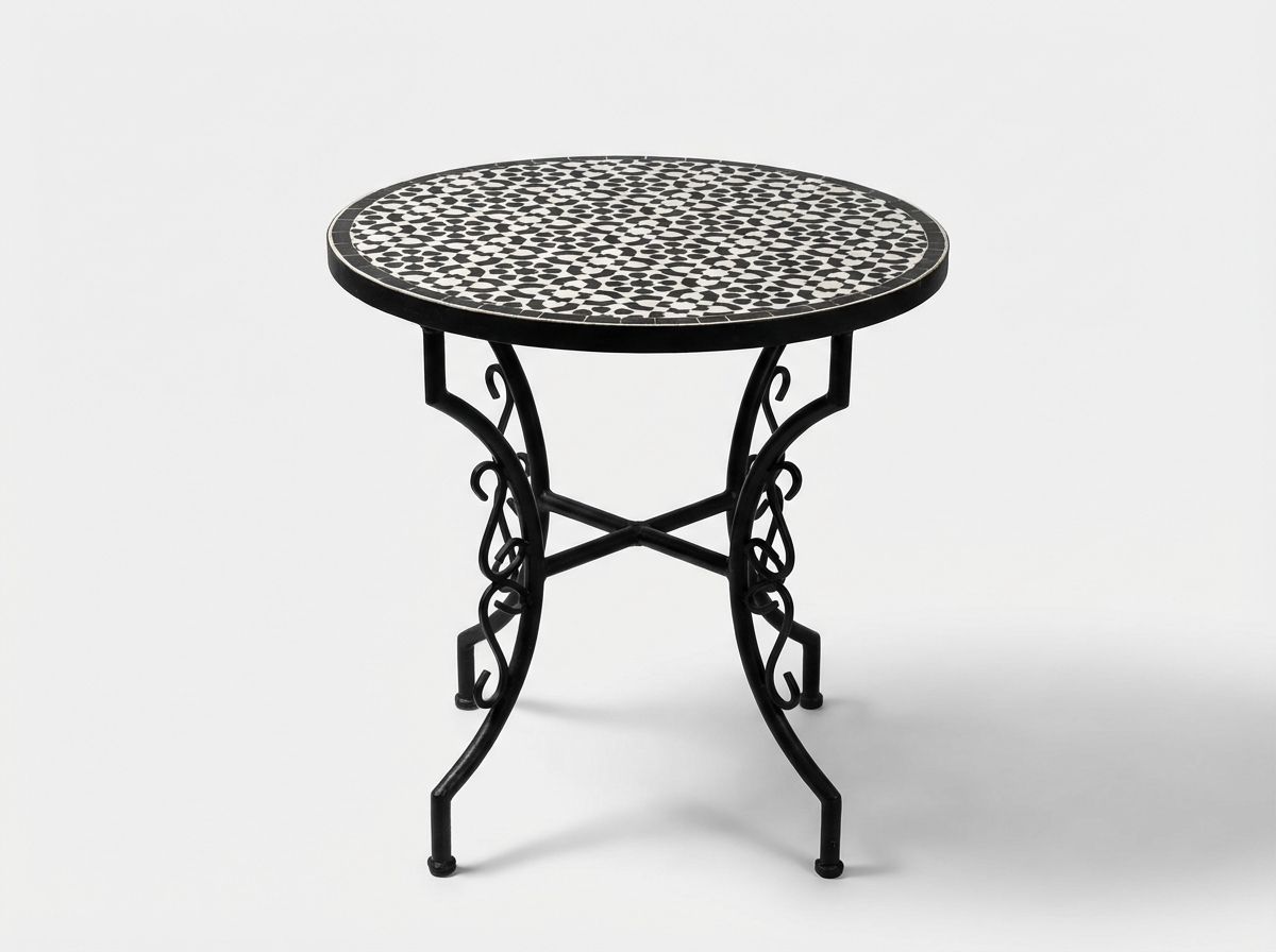 The 'Fassi Star' Monochrome Zellige Tabletop view 2