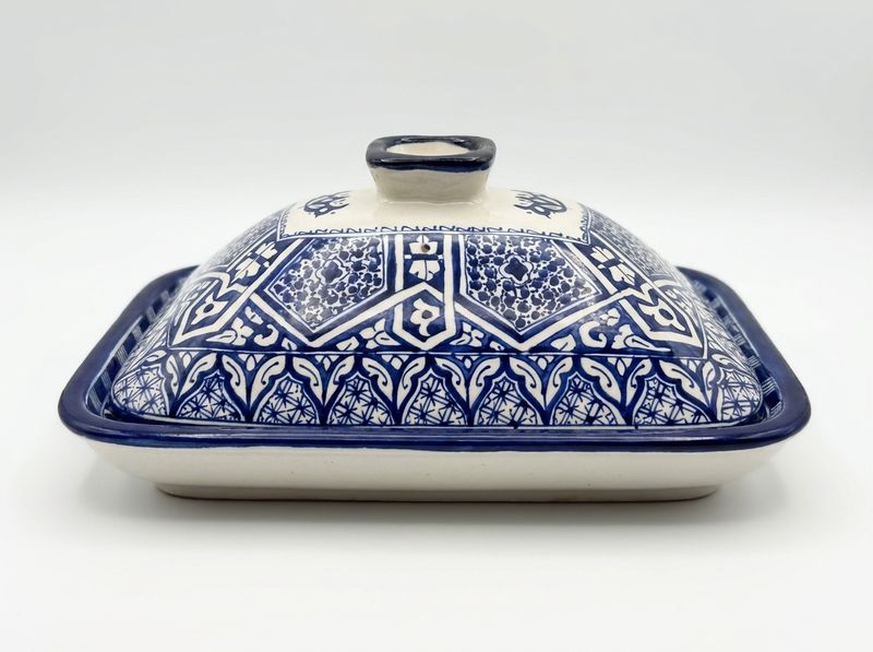 The Fez Cobalt Arabesque Butter Keeper