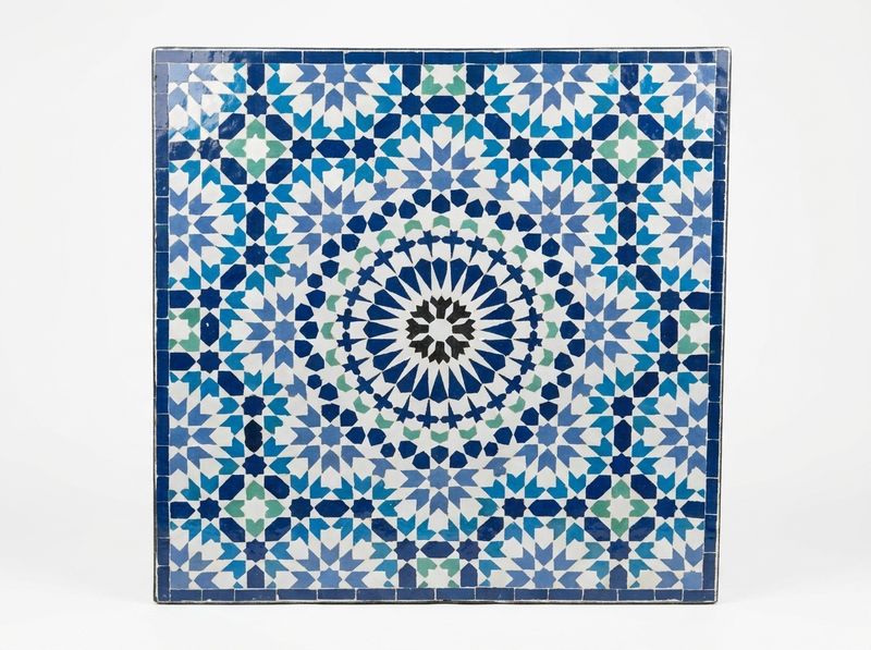 The Azure Star of Fes Zellige Panel